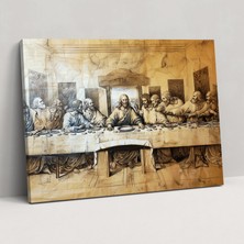 Painted Anarchy Leonardo Da Vinci Son Akşam Yemeği Duvar Tablosu - Leonardo Da Vinci, Ev Dekorasyonu, Leonardo Da Vinci, Kanvas Tablo, 50X30