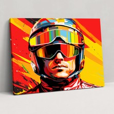 Formula 1 Kanvas Tablo - Pop Art Tarzı Duvar Tablosu - Formula 1, Ev Dekorasyonu, Kanvas Tablo, Formül 1, 50X30