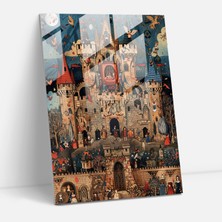 Painted Anarchy Ortaçağ Karikatür Cam Baskı - Klasisizm+Popart, Cam Baskı, Klasisizm ile Pop Art'ı Birleştirmek, Duvar Süslemesi, 30X45