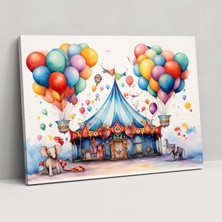 Painted Anarchy Sirk Kaprisli Kanvas Tablo - Sirk, Kanvas Tablo, Kanvas Tablo, Sirk Duvar Dekorasyonu, 50X30