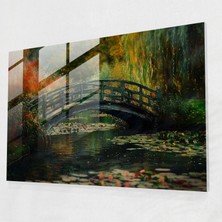 Painted Anarchy Claude Monet Köprüsü Cam Baskı - Claude Monet, Duvar Dekorasyonu, Cam Sanatı, Ev Dekorasyonu, 45X30