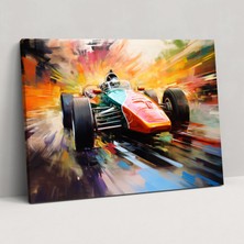 Painted Anarchy Formula 1 Kanvas Tablo - Formula 1, Ev Dekorasyonu, Yarış Arabası, Kanvas Tablo, 50X30