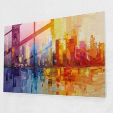 Painted Anarchy Leonid Afremov Cam Duvar Sanatı - Renkli Şehir Manzarası Cam Baskı - Leonid Afremov, Cam Baskı, Cam Duvar Sanatı, Ev Dekorasyonu, 45X30