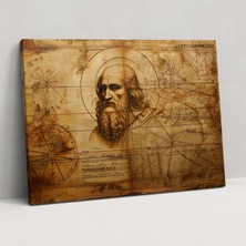 Painted Anarchy Leonardo Da Vinci Kanvas Tablo - Leonardo Da Vinci, Duvar Sanatı, Ev Dekorasyonu, Kanvas Tablo, 50X30