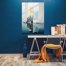 Buzdağlarının Ikililiği Cam Baskı - Buzdağı, Fotoğraf, Cam Baskı, Düşündürücü Kompozisyon, 30X45
