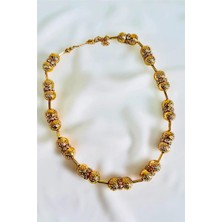 Petek Aksesuar Metalize Ezik Top Kolye