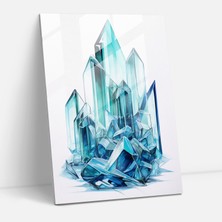 Painted Anarchy Geometrik Buzdağı Cam Baskı - Buzdağı, Buzdağı, Soyut Rendering, Geometrik, 30X45