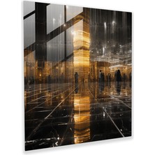 Painted Anarchy Soyut Cam Baskı - Aynalı Kabe - Kabe, Entrika, Duvar Süslemesi, Aynalı Yüzeyler, 30X30 cm