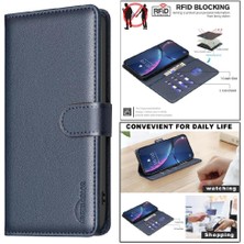 BDT Boutique Samsung Galaxy A05S Için Flip Case Pu Deri Cüzdan Rfıd Engelleme Manyetik (Yurt Dışından)