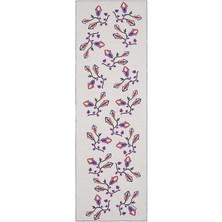 Imannoor Çöl Çiçeği Mor Krep Ipek Şal 80X210