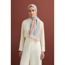 Imannoor Antik Çiçek Somon Pamuk Şal 70X210