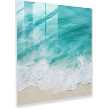 Painted Anarchy Dünyanın En Güzel Manzaraları, Havadan Okyanus Cam Baskı, Modern Sanat, 30X30