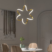 Elektroyou Yıldız Eskitme Tekli Sarkıt LED Beyaz Işık Ultra Ledli Salon Mutfak Oda Hol Ledli Avize