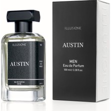 ILLUSIONE Austin EDP Erkek Parfüm, Odunsu-Baharatlı-Amber, Erik, Sedir, Paçuli, Misk, 100 ml