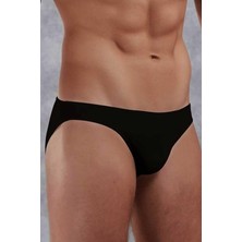 Erkek Modal İnce Bel Bantlı Siyah Slip C1T8N2O1