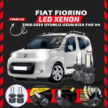 Furens Fiat Fiorino 2008-2024 Uzun - Kısa Far Uyumlu Şimşek Etkili LED Xenon Premium Series H4