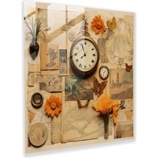 Bohem Kolaj Cam Baskı - Bohem, Duvar Süslemesi, Cam Baskı, Ev Dekorasyonu, 30X30