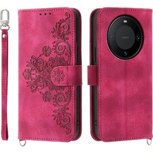 Huawei Mate 60 Pro Için Flip Case Kabartmalı Darbeye Çoklu Kredi Kartı (Yurt Dışından)