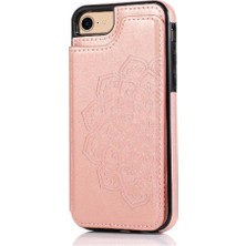 IPhone Se2/se3 Flip Darbeye Dayanıklı Kabartmalı Kart Tutucu Kılıf ile Cüzdan (Yurt Dışından)