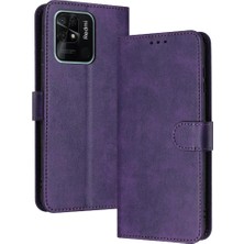 Kart Yuvası ile Toka ile Xiaomi Redmi 10C Pu Deri Için Flip Case (Yurt Dışından)