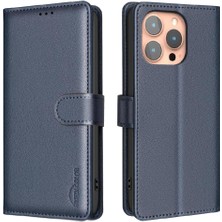 IPhone 13 Için Flip Case Pro Max Manyetik Cüzdan Rfıd Engelleme Pu Deri (Yurt Dışından)