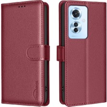 Oppo Oppo 11F 5g Rfıd Engelleme Kart Tutucu Kickstand Pu Için Flip Case (Yurt Dışından)