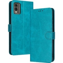 Kart Yuvası ile Nokia C32 Pu Deri Saf Renk Kickstand Için Flip Case (Yurt Dışından)