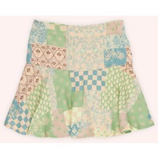 Panço Kız Çocuk Desenli Etek