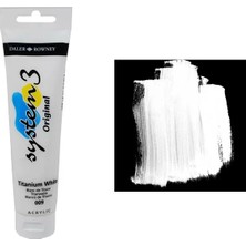 Daler Rowney System 3 Akrilik Boya 150ML 009 Titanium White