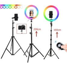 Sarftech Sabitleyiciler (Tripod) Ring Fill Light LED Işıklı Tripod 10 Inç Halka Youtuber Tiktok Makyaj Işığı