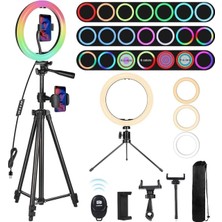 Sarftech Sabitleyiciler (Tripod) Ring Fill Light LED Işıklı Tripod 10 Inç Halka Youtuber Tiktok Makyaj Işığı