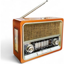 ROYALTREND Nostaljik Trend Radyo Solar Güneş Panelli ve Işıklı Mini Radyo