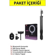 Smayling Sabitleyiciler (Tripod) 10ınç Youtuber LED Işıklı Tripod Selfie Makyaj Işığı Sürekli Ring Light 26C