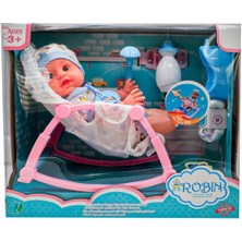 Global Toys Altını Islatan Türkçe Konuşan Pusetli 35 cm Robin Et Bebek