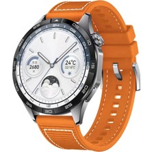 Twinscase Sneezy Huawei Watch Gt4 46MM ile Uyumlu 22MM Dikiş Desenli Dokuma Silikon Kordon