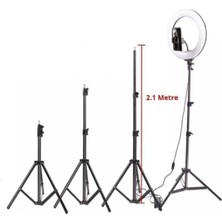 Syrox Sabitleyiciler (Tripod) Youtuber LED Işıklı Tripod Selfie Makyaj Işığı Sürekli Ring Light 10 Inç Ha