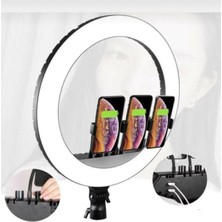 Smayling Sabitleyiciler (Tripod) Ring Light LED Işık Halkası 21 Inç 54 cm Profesyonel Stüdyo Işığı ve 210 cm