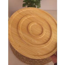 Kitchenland 3 Bölmeli Bambu Servis Tabağı,natural 25X25X1,5 cm Bambu Sunumluk