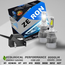 Furens Fiat Fiorino 2008-2024 Uzun - Kısa Far Uyumlu Şimşek Etkili LED Xenon Performance Series H4