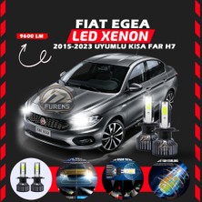 Furens Fiat Egea 2015-2023 Kısa Far Uyumlu Şimşek Etkili LED Xenon Pro Series H7