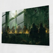 Painted Anarchy Leonardo Da Vinci Cam Baskı - Son Akşam Yemeği Yorumu - Leonardo Da Vinci, Cam Sanatı, Ev Dekorasyonu, Duvar Dekorasyonu, 45X30 cm