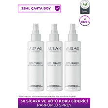 Auran 3’lü Sigara ve Kötü Koku Giderici, Hava Ferahlatıcı Anti-Tobacco Sprey 3X25ML