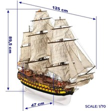 Occre 15004 1/70 Ölçek, San Ildefonso  Yelkenli Tekne Ahşap Model Kiti