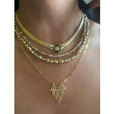Mi Brillo Accessories Serenay 4lü Şık Kolye Seti