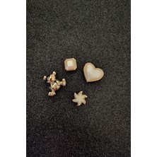 Trade Bazaar Terlik Aksesuarı Jibit Kadın Terlik Süsü,terlik Süsü, Kalpli 4 Lü Terlik Süsü2