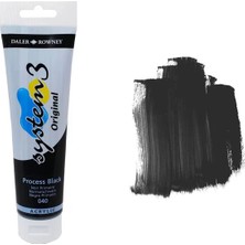 Daler Rowney System 3 Akrilik Boya 150ML 040 Process Black