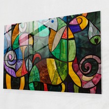 Painted Anarchy Pablo Picasso Cam Baskı Ev ​​dekorasyonu - Pablo Picasso, Ev Dekorasyonu, Cam Baskı, Modern Sanat, 45X30