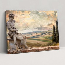 Heykel Elegance Michelangelo Duvar Dekorasyonu - Michelangelo, Michelangelo, Kanvas Tablo, Ev Dekorasyonu, 50X30