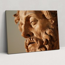 Michelangelo Detaylı Heykeller Duvar Sanatı - Michelangelo, Kanvas Tablo, Duvar Sanatı, Ev Dekorasyonu, 50X30