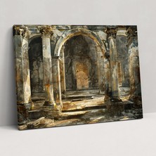 Painted Anarchy Michelangelo Antik Kalıntılar Kanvas Tablo - Michelangelo, Ev Dekorasyonu, Michelangelo, Duvar Dekorasyonu, 50X30
